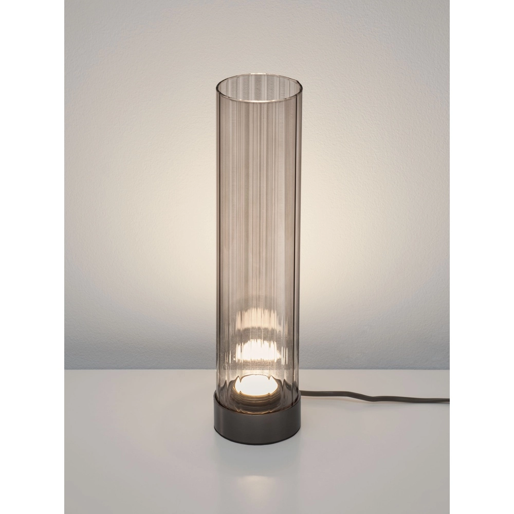 Design-Tischlampe Brielle Anthrazit mit Mokka-Glas Lyora 5212017495457
