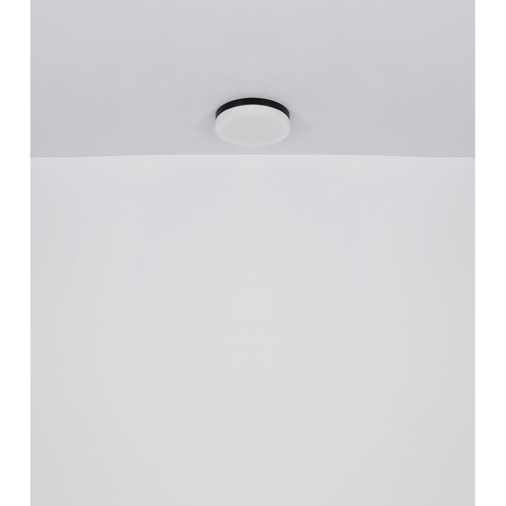 Design-Deckenlicht Vranos schwarz für den Außeneinsatz Ø 30 cm Globo 9007371440764