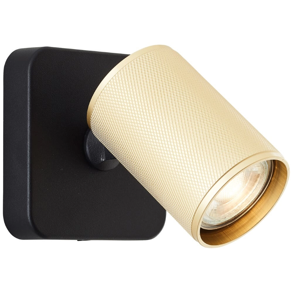 Aufbaustrahler Marty schwarz mit gold Brilliant 4004353424373