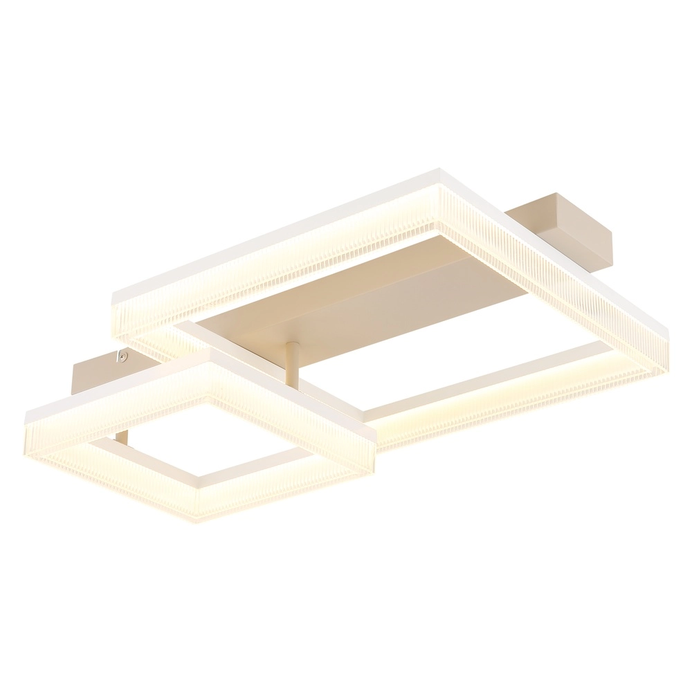 Moderne Deckenleuchte Zara sandbraunes Quadrat 53cm