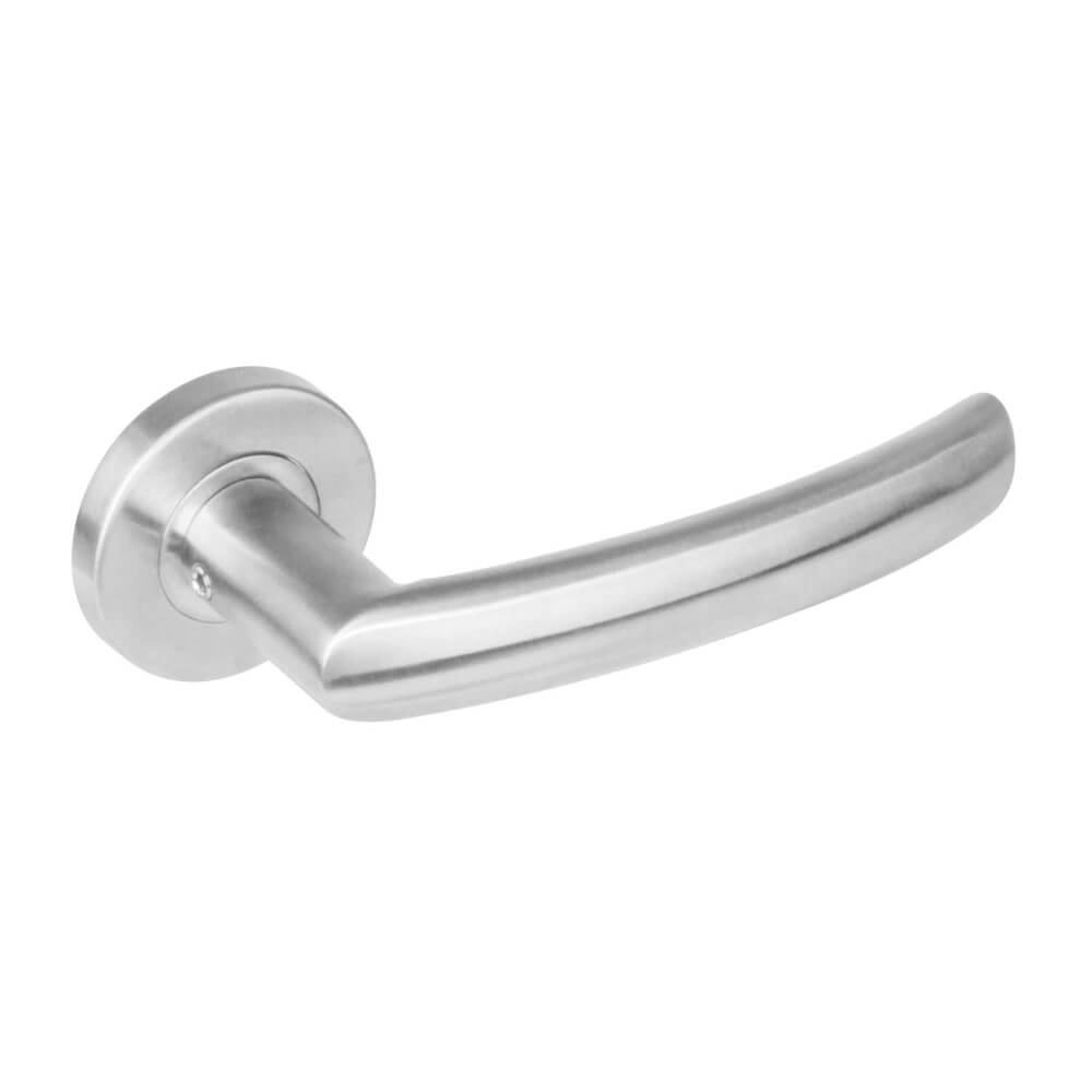 Türklinke Blok mit Bandanstoß 7mm Edelstahl