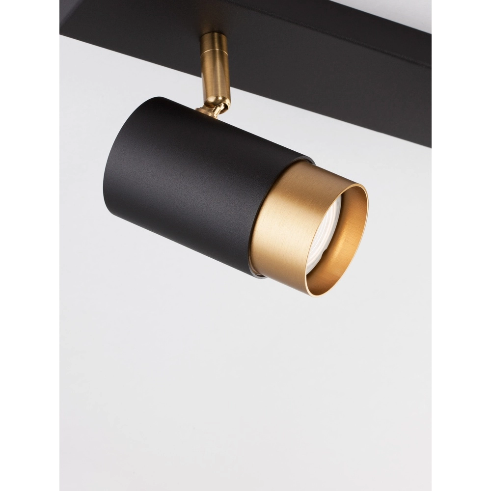 Deckenstrahler Pogno 2-flammig schwarz mit gold Lyora 5212017430847