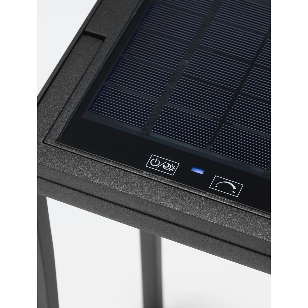Schlanke Tischleuchte Tegolo anthrazit solar Lyora 5212017478832
