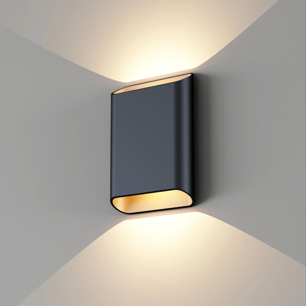 Wandlampe Diaz L Schwarz/Champagner