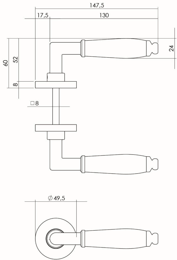 Türklinke Courgette Nickel Intersteel 8714186420690