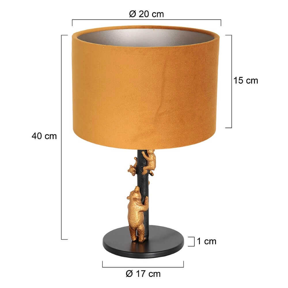 Designer-Tischlampe Animaux mit goldenem Samt Steinhauer 8712746151916