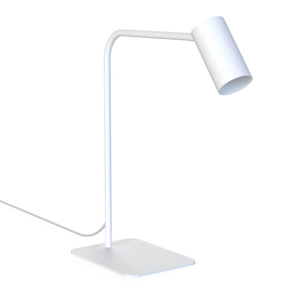 Weiße Schreibtischlampe Mono
