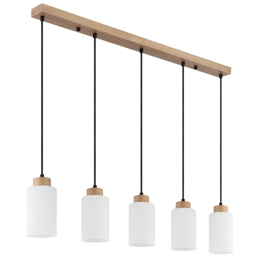 Pendellampe Rowena 5-Licht Holz Globo 9007371583249