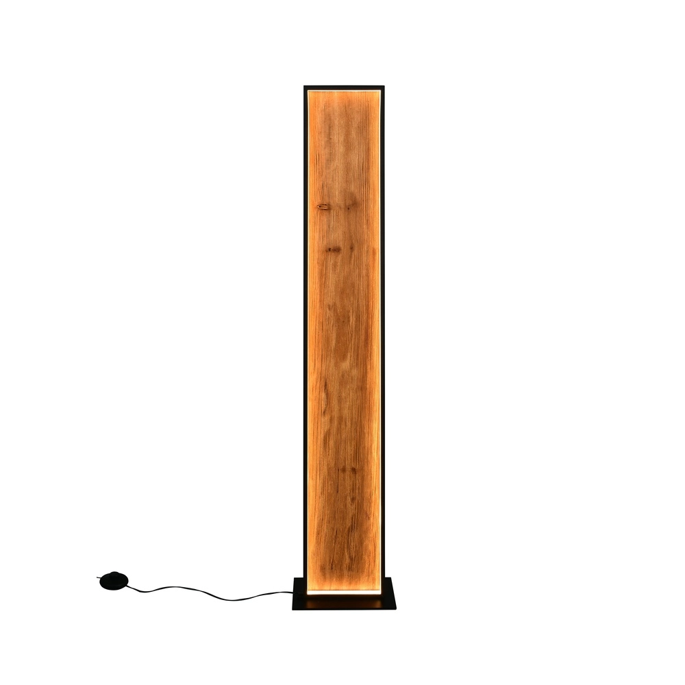 Design-Stehleuchte Kalea schwarz mit Holz Trio 4017807661446