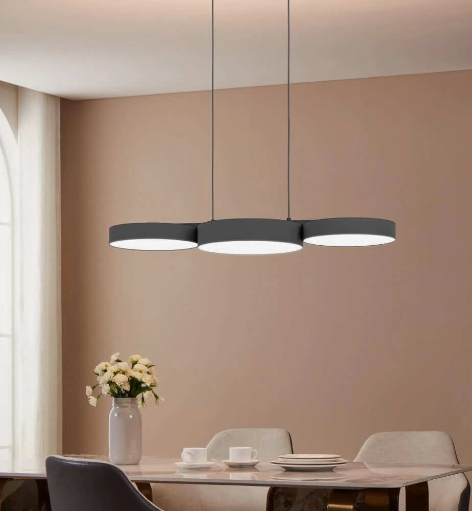 LED-Hängelampe Barbano-Z 3-flammig – schwarz Eglo 9008606274192