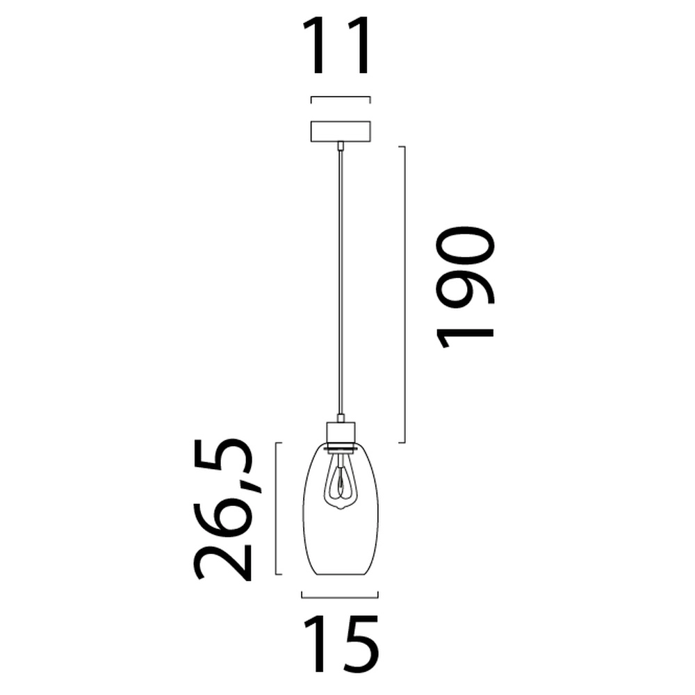 Glas-Pendellampe Olive Ø 15 cm – Sand Masterlight 8718121393759