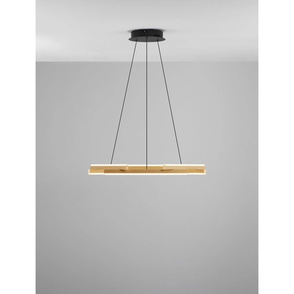 Pendelleuchte Hyde schwarz mit gold