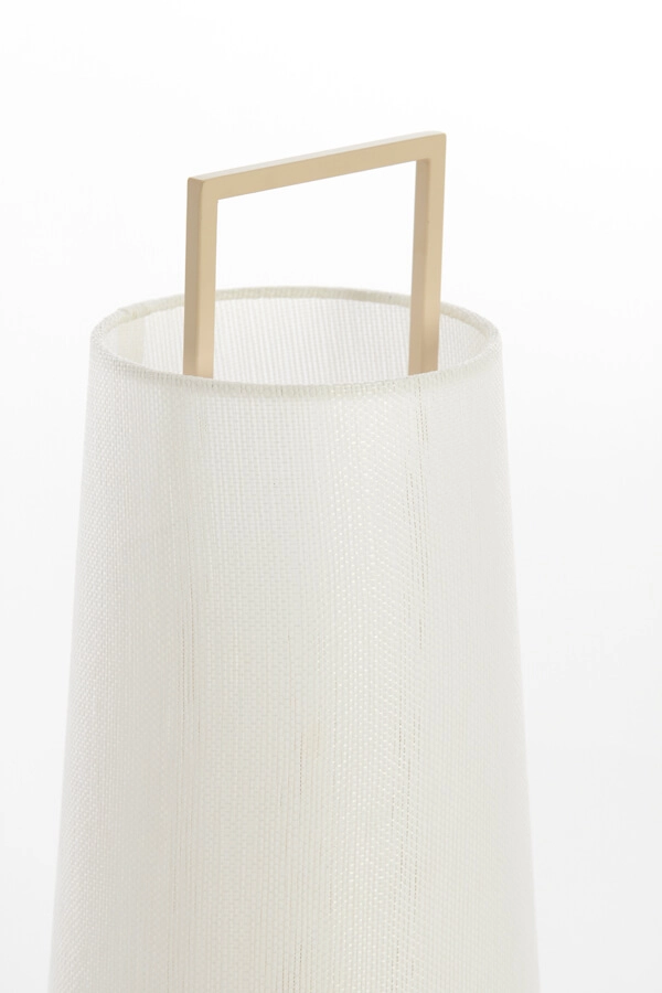Japandi Tischleuchte Fyon Ø 20cm creme mit weiß Light & Living 8717807730666