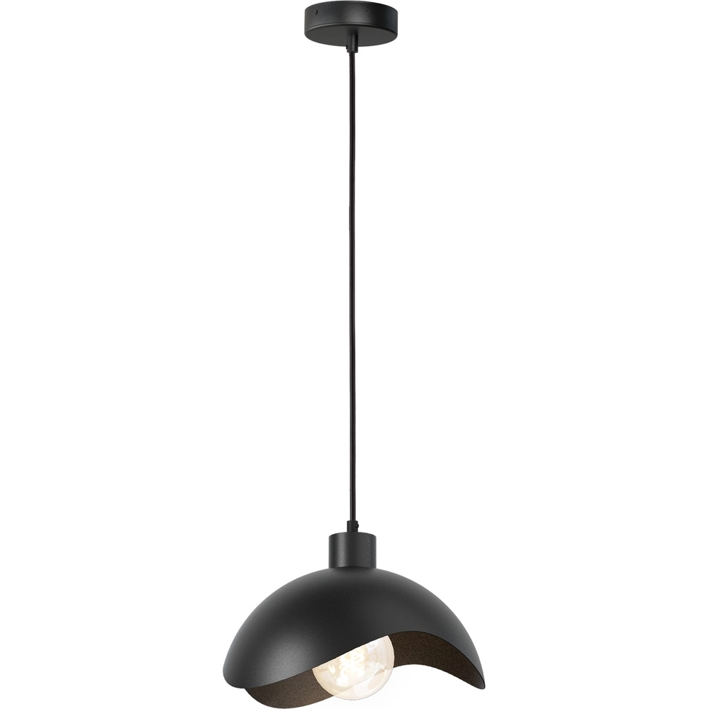 Design-Pendellampe Volta Ø30cm – wellig – schwarz Masterlight 8718121395517