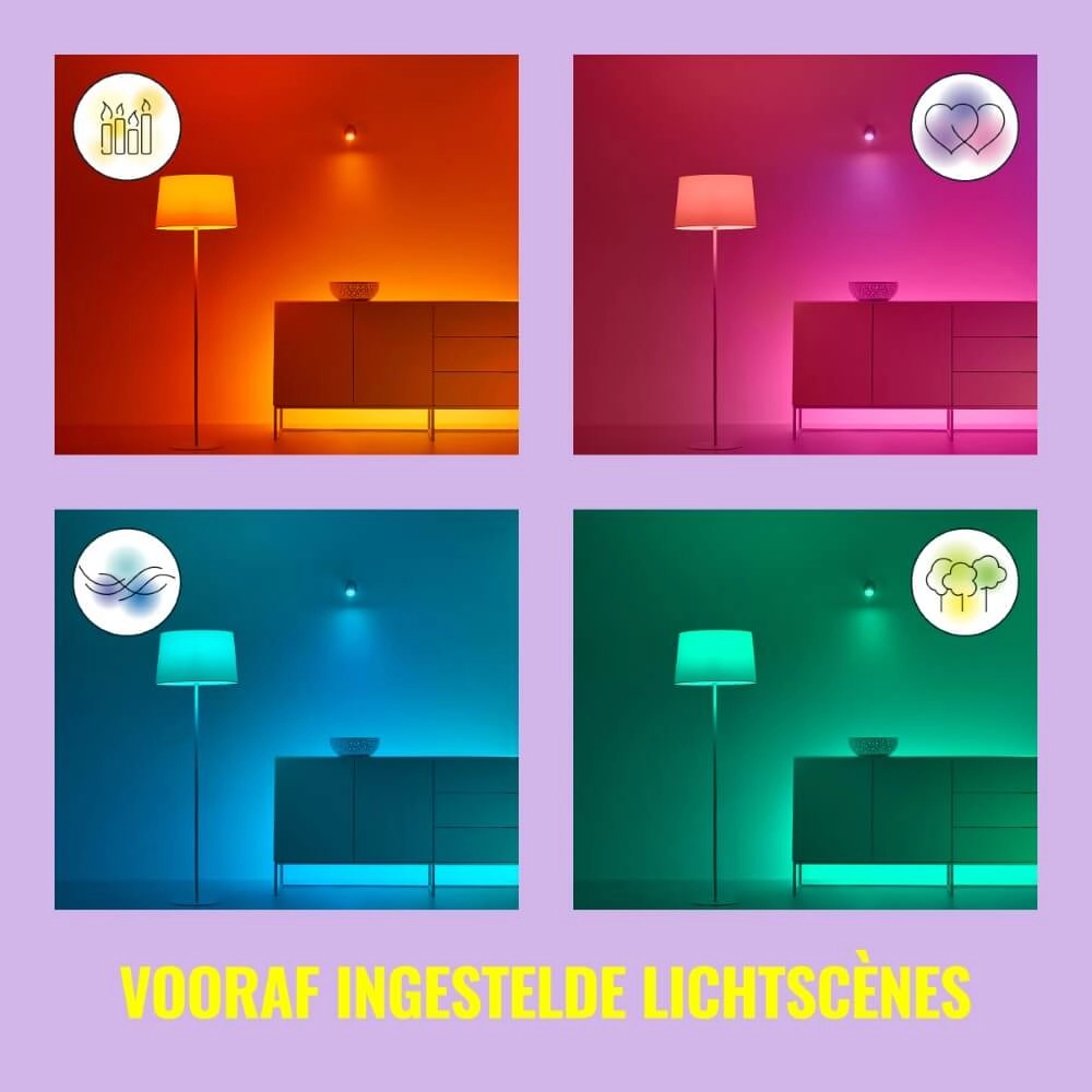 3-flammiger Aufbaustrahler Imageo smart - schwarz WiZ 8719514554535