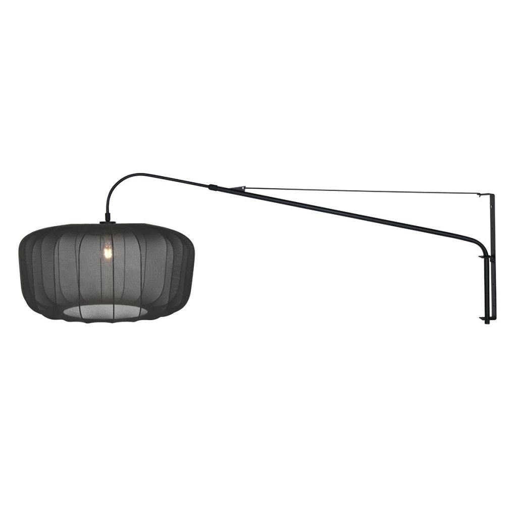Wandlampe schwarz Vela Lino mit schwarzem Farbton Ø60 cm Steinhauer 8712746182507