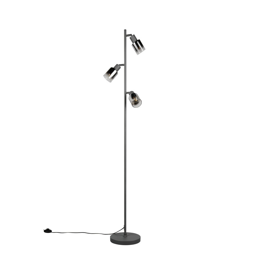 Stehlampe Cadiz 3-flammiges Rauchglas Trio 4017807653496