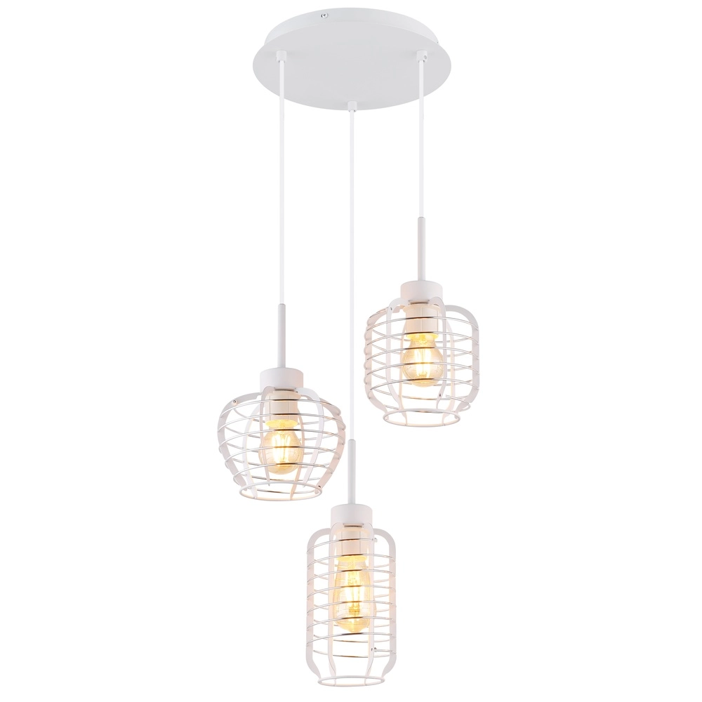 3-Licht Pendellampe Nesa Weiß