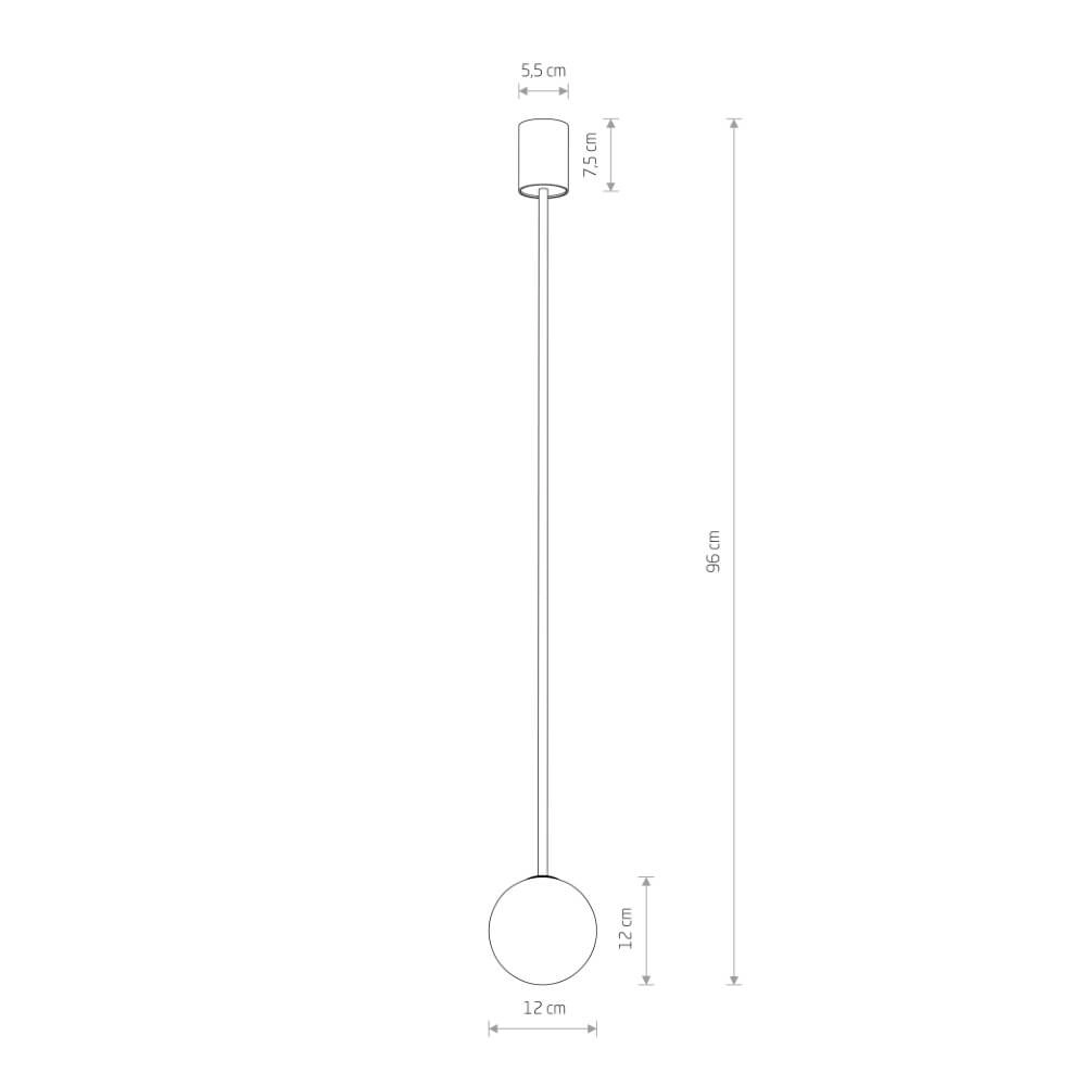 Deckenleuchte aus Glas Kier M gold - 96cm Lyora 5903139103060