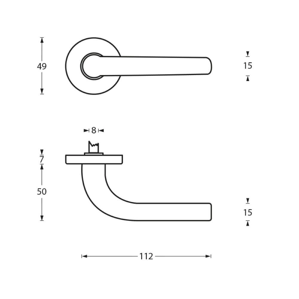 Moderner Türgriff Elena schwarz Intersteel 8714186046326
