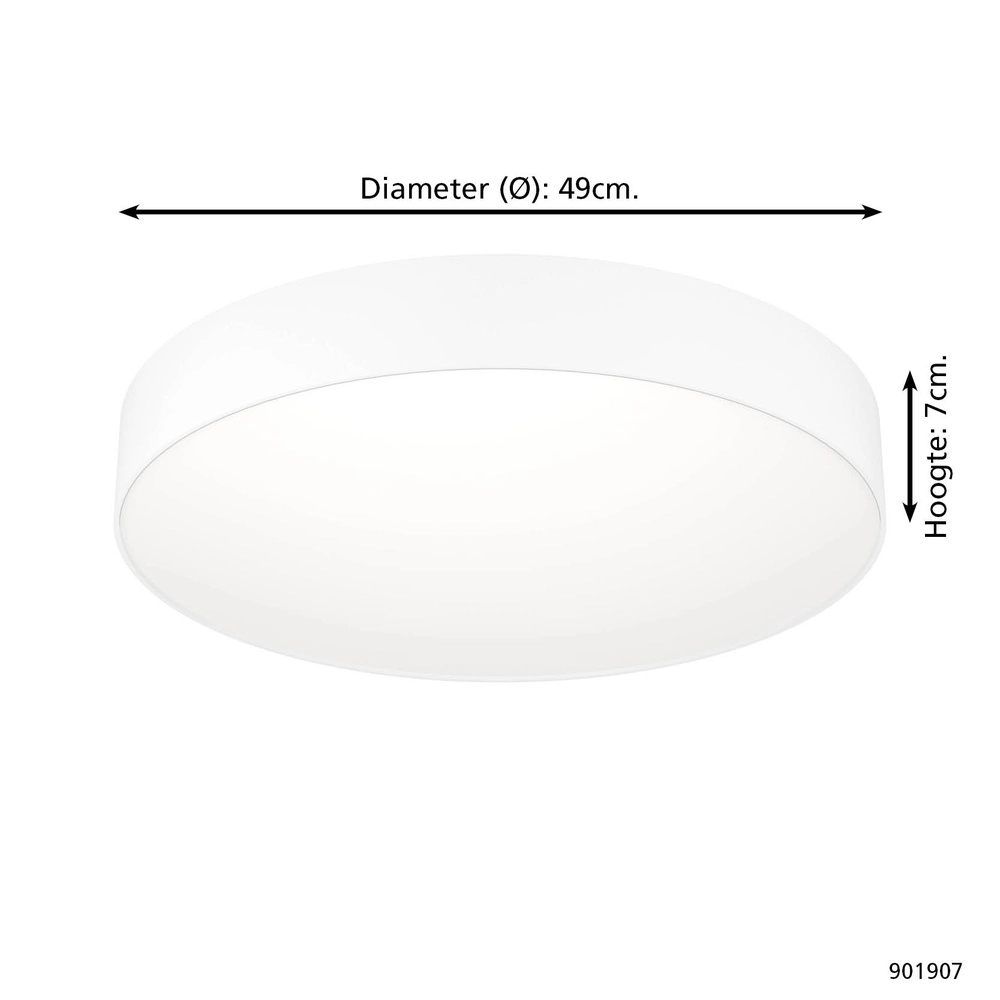 Design-Deckenleuchte Gallizzi-Z smart weiß Ø 49cm Eglo 9008606358205