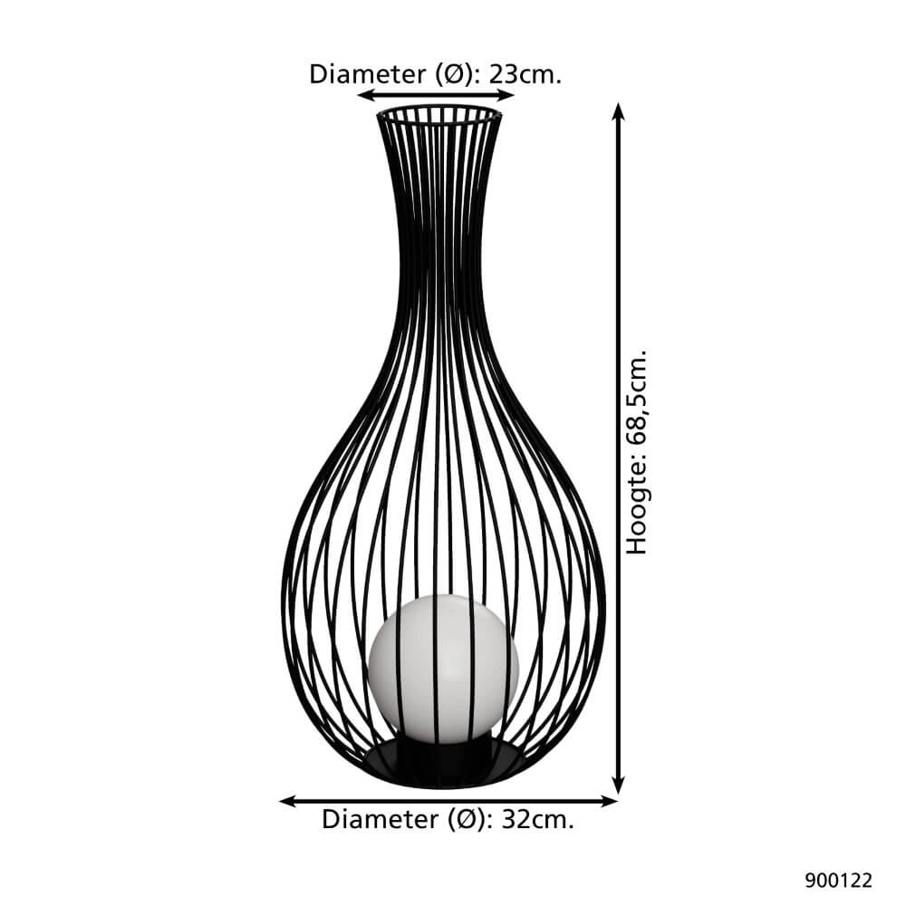 Terrassenlampe Fossombrone Schwarz Eglo 9008606230181