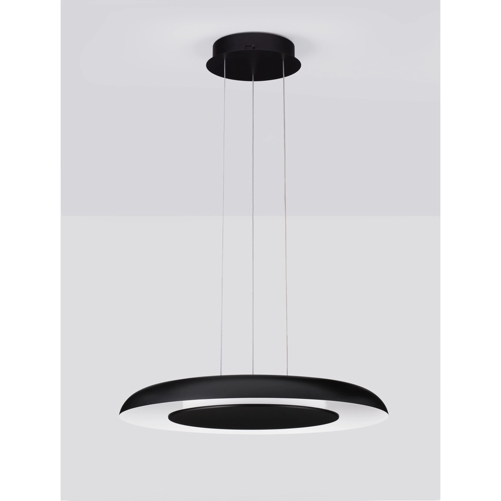 Moderne Pendelleuchte Epos Ø 60cm schwarz mit weiß Lyora 5212017463258
