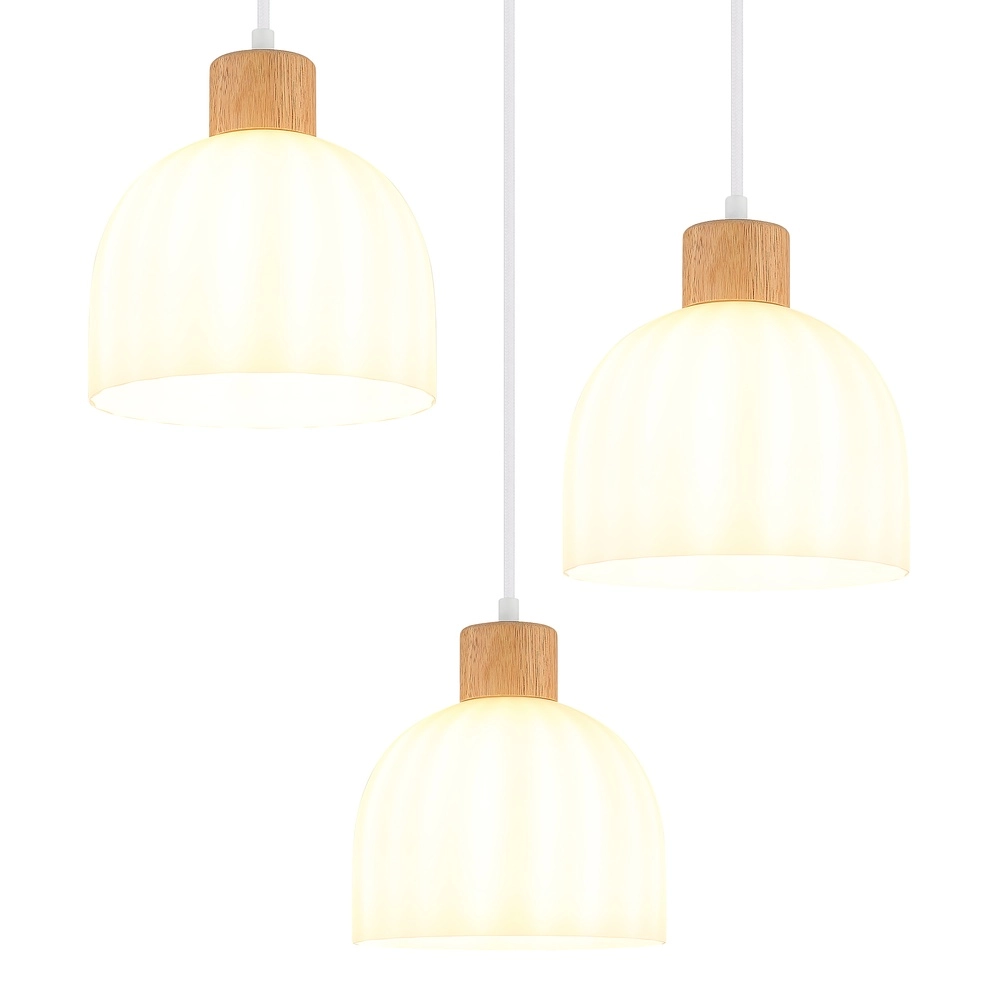 3-Licht Pendellampe Swanson Weiß Globo 9007371592999