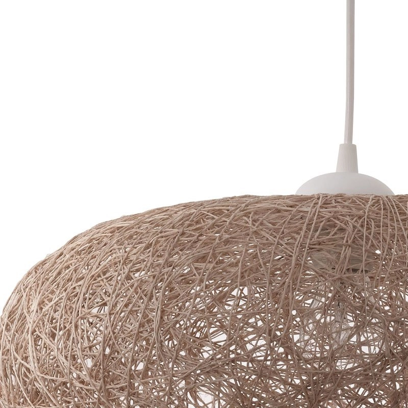 Pendelleuchte Campilo 45 cm weiß mit braun Eglo 9002759933746