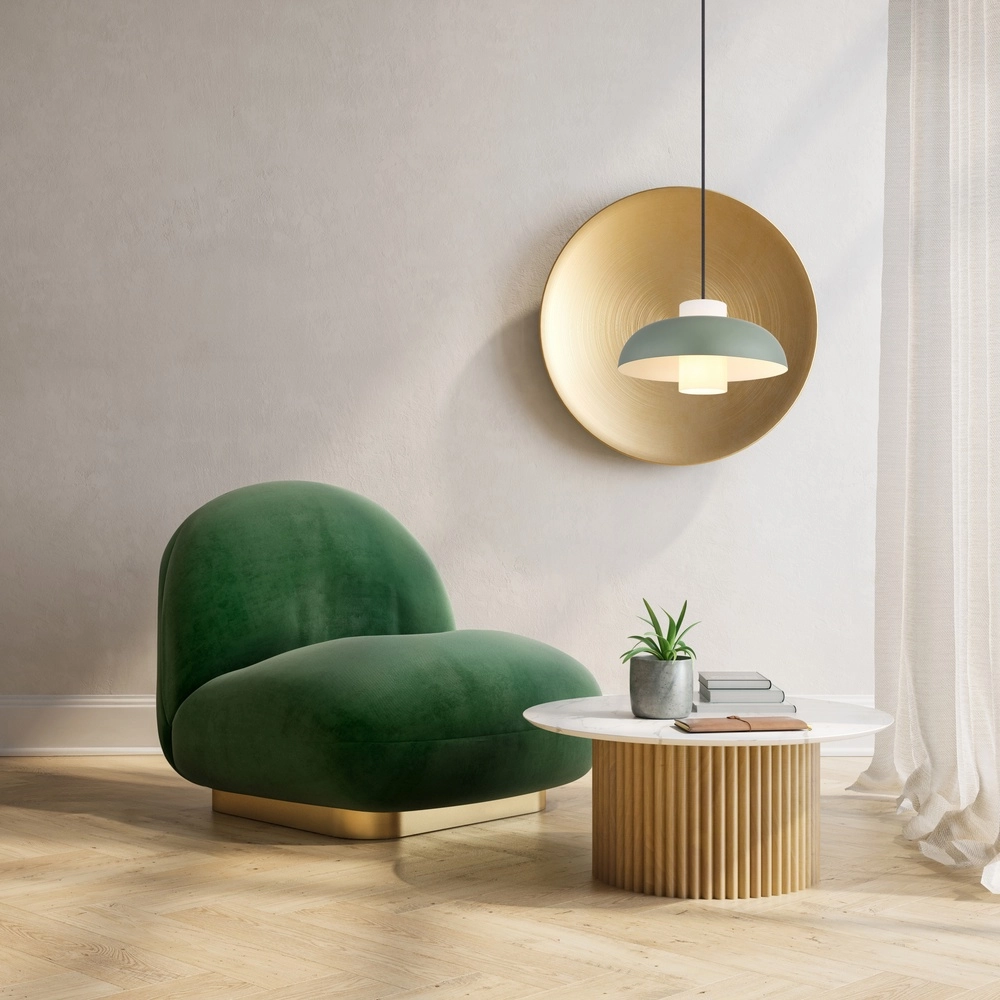 Moderne Pendellampe Lowe grün Ø 38 cm Globo 9007371515165