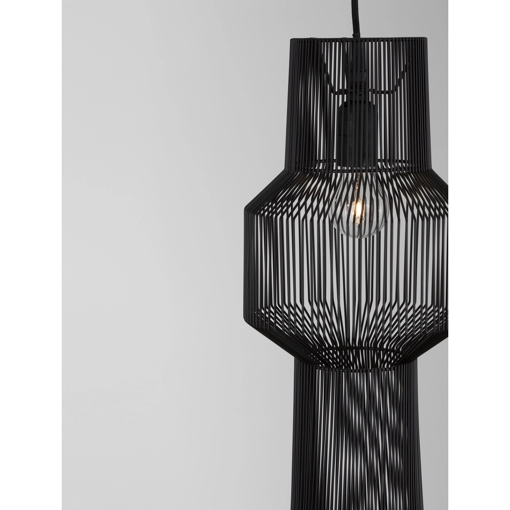 Böhmische Pendelleuchte Bredo Ø 21cm schwarz Lyora 5212017438904