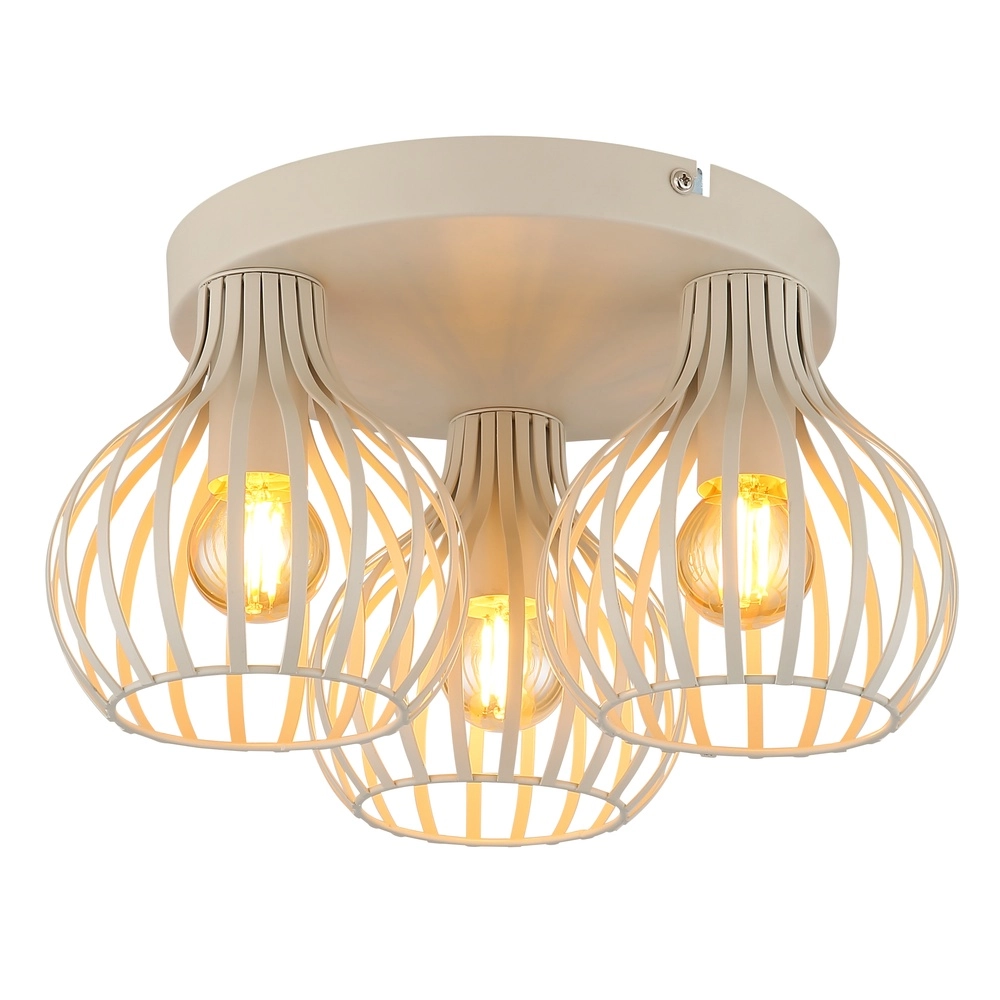 Deckenlampe 3-Leuchten Mateo Sandbraun