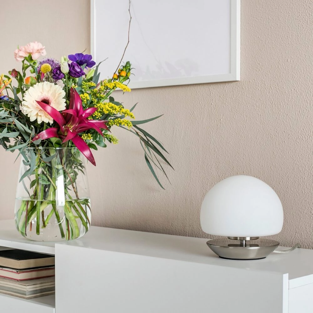 Tischlampe Ancilla 17 cm metallic-grau Steinhauer 8712746114331