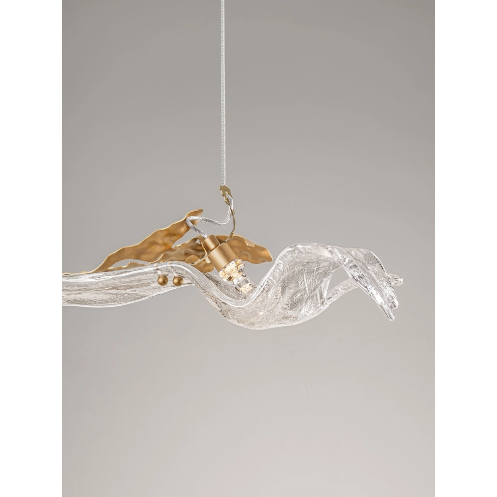Goldene Pendellampe Avesa mit klarem Glas Lyora 5212063500419