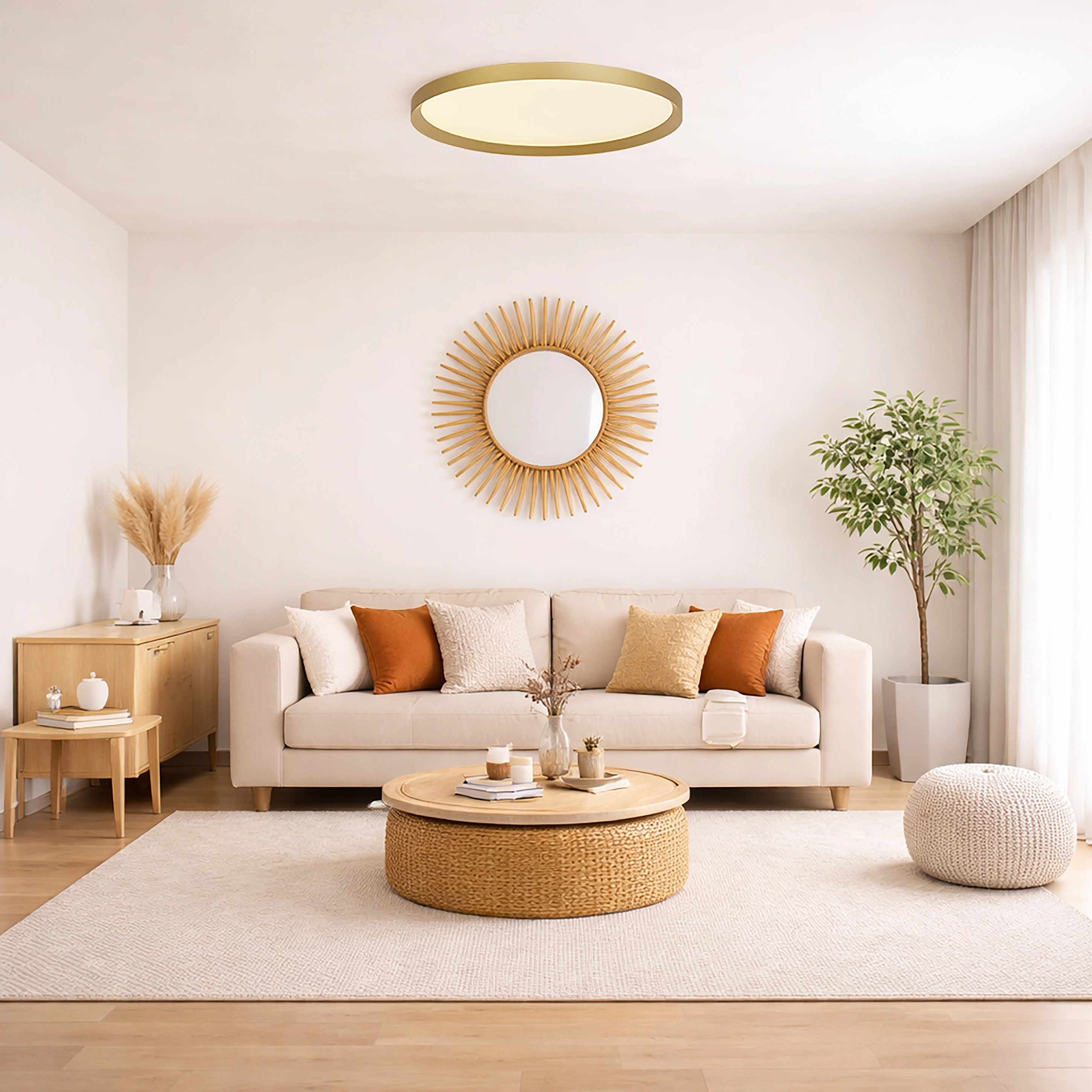 Elegante Deckenlampe Prisma gold Ø 45 cm Lyora 5053423315270
