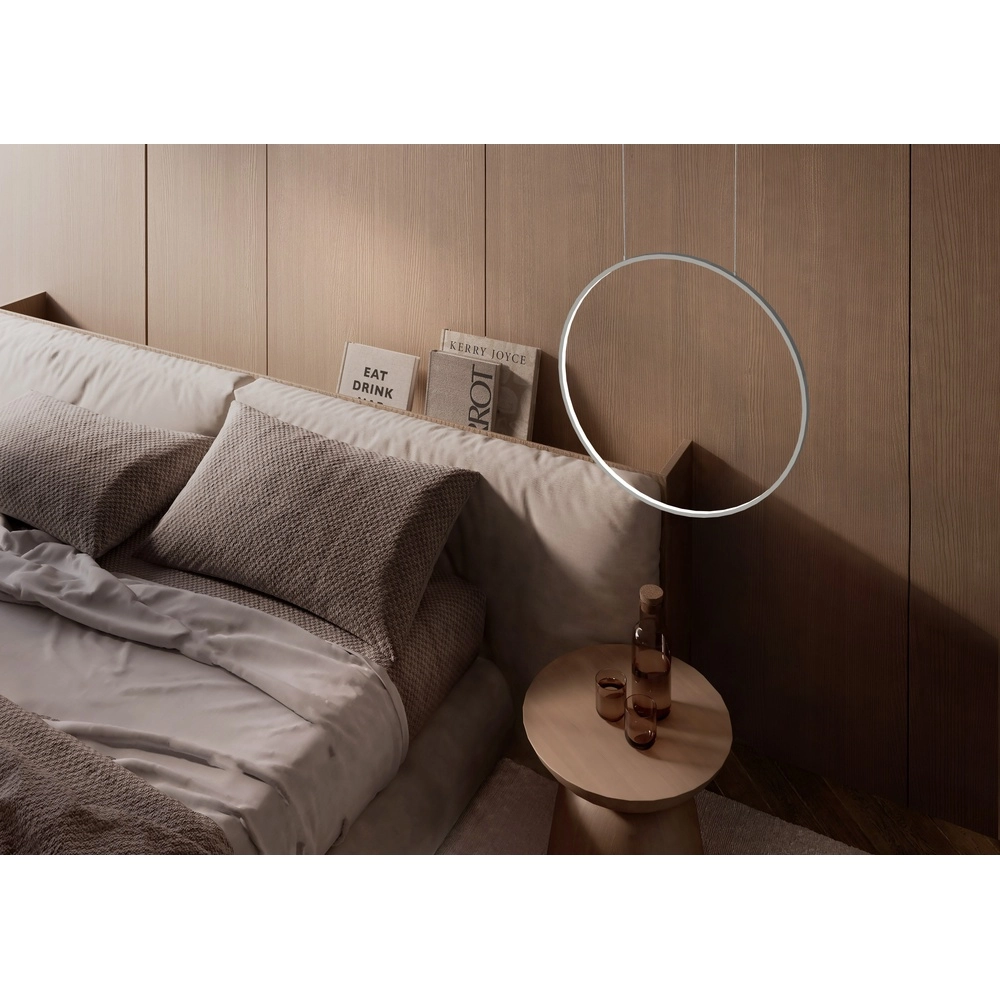 Design-Pendellampe Circolo Led weiße Ø 60 cm vertikal Lyora 5903139116053
