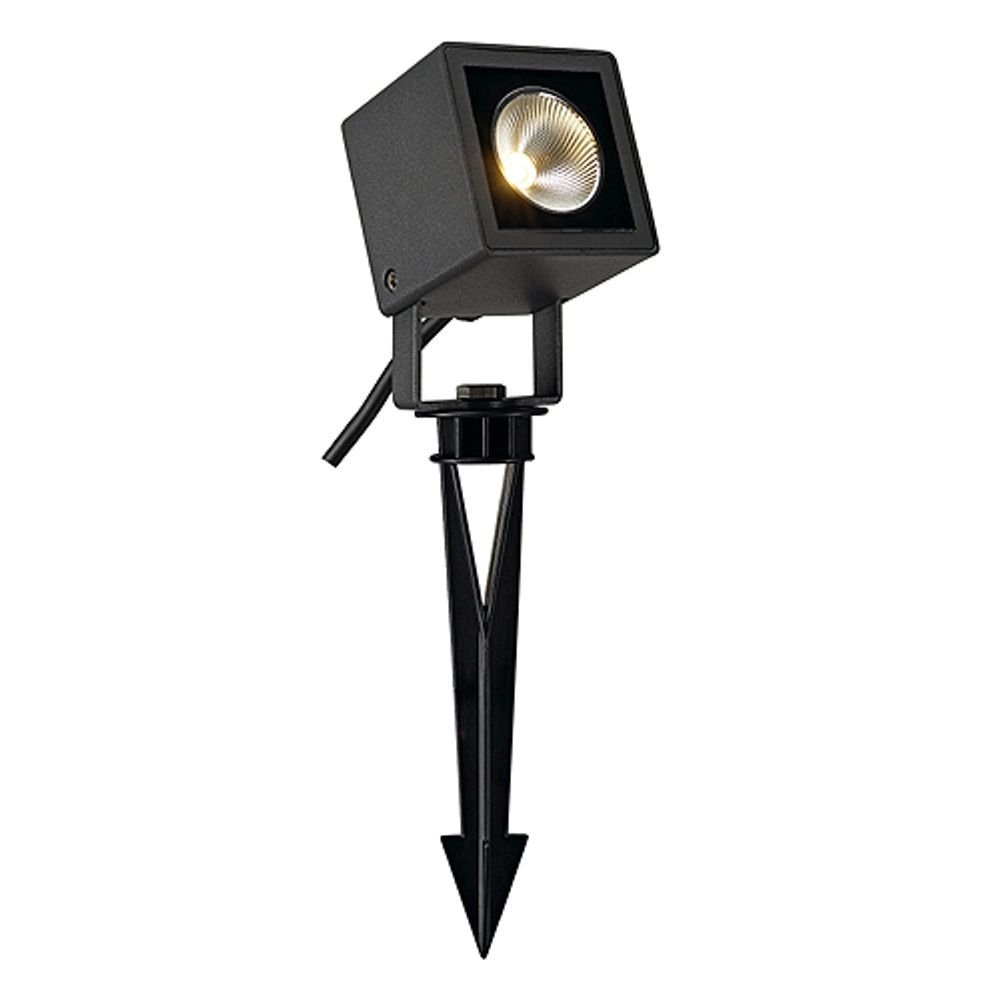 LED Gartenstrahler Nautilus Square LED mit gemahlenem Stift SLV 4024163140775