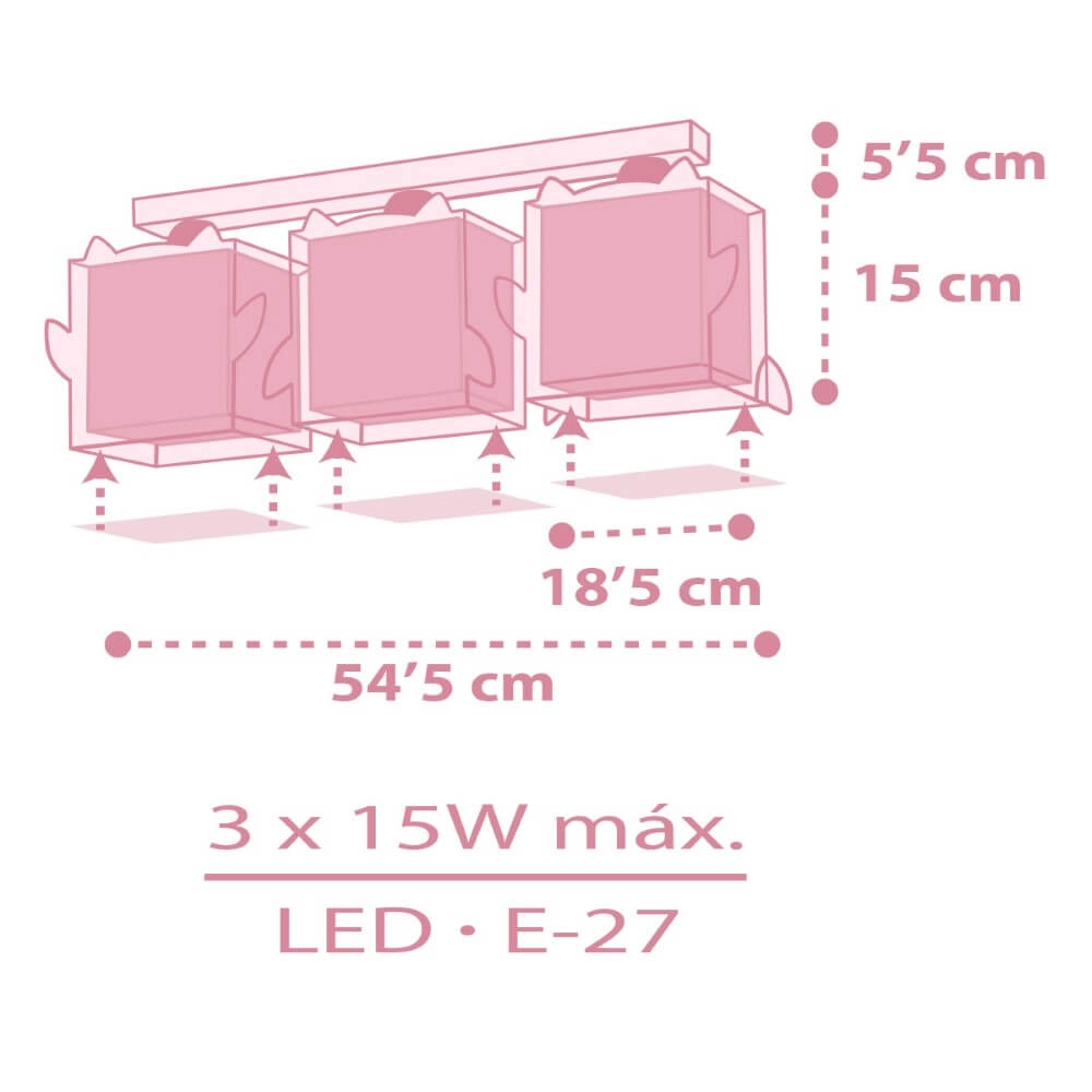 Kinderzimmer-Deckenleuchte Pink Owl Dalber 8420406644837