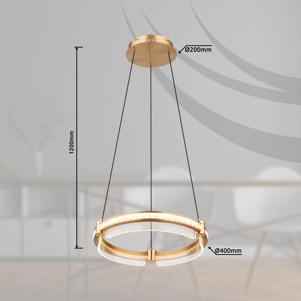 Pendellampe Blondie Ø 40cm Gold Globo 9007371449460