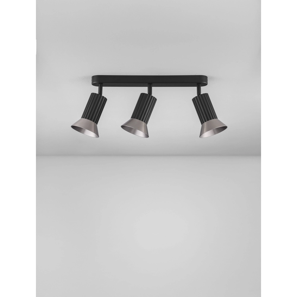 Deckenlampe Luvia 3-flammig schwarz mit bronze Lyora 5212017475541