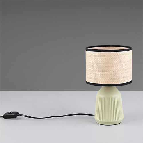 Tischlampe Formentera Ø 16 cm grün Trio 4017807692068