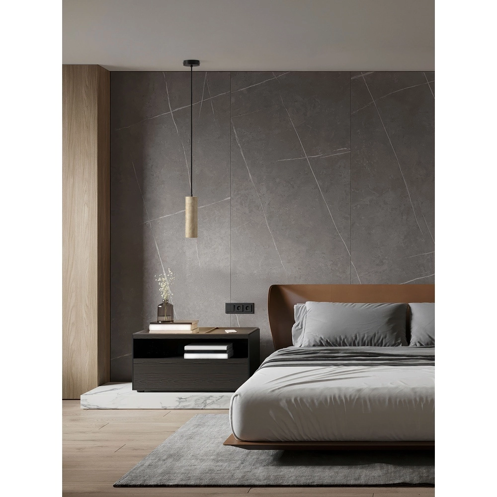 Moderne Pendellampe Melony Sandbraun