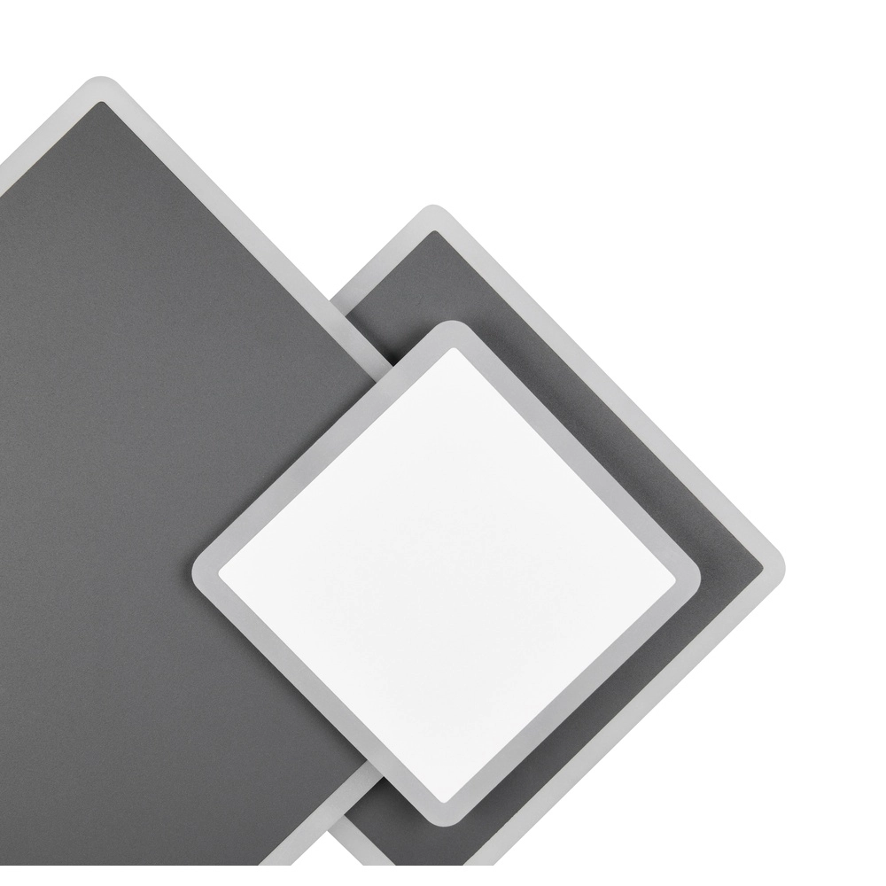 Quadratische Deckenlampe Serea Schwarz Trio 4017807703795