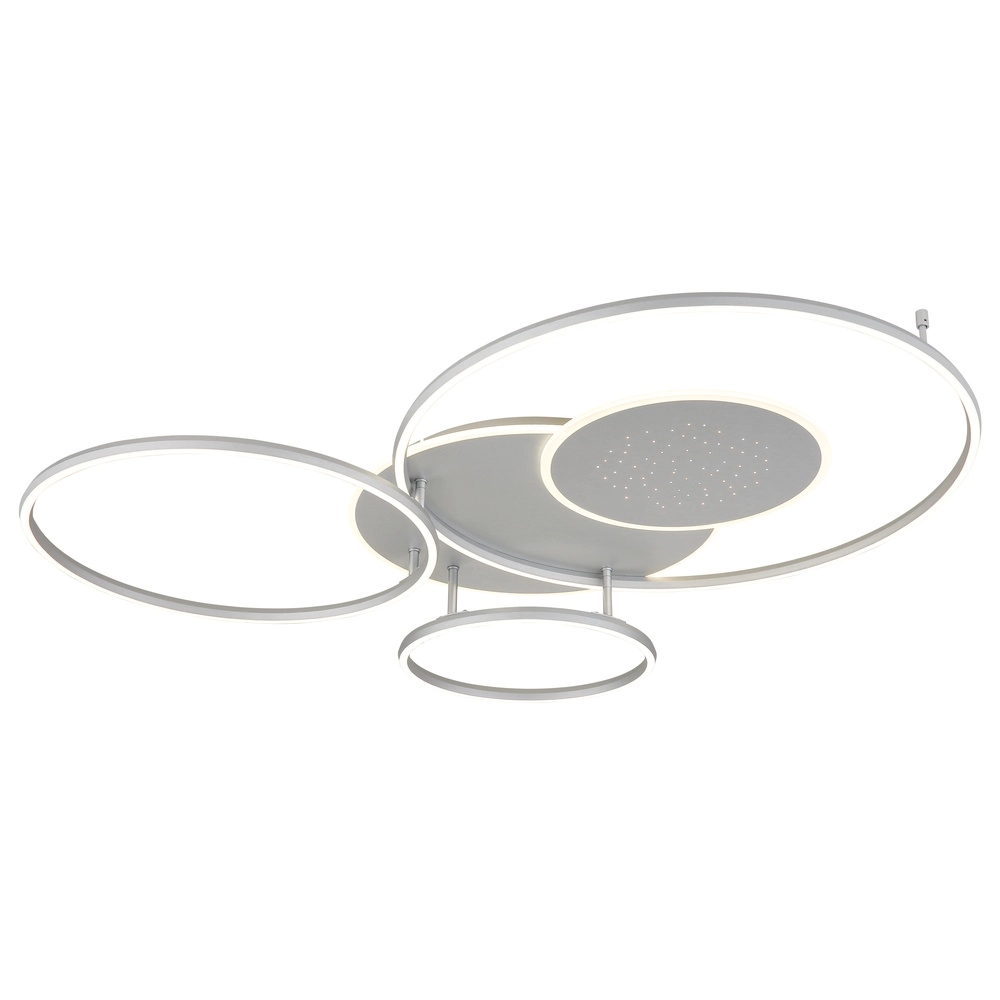 Silbergraue Deckenlampe Johnson Moderne Zeit