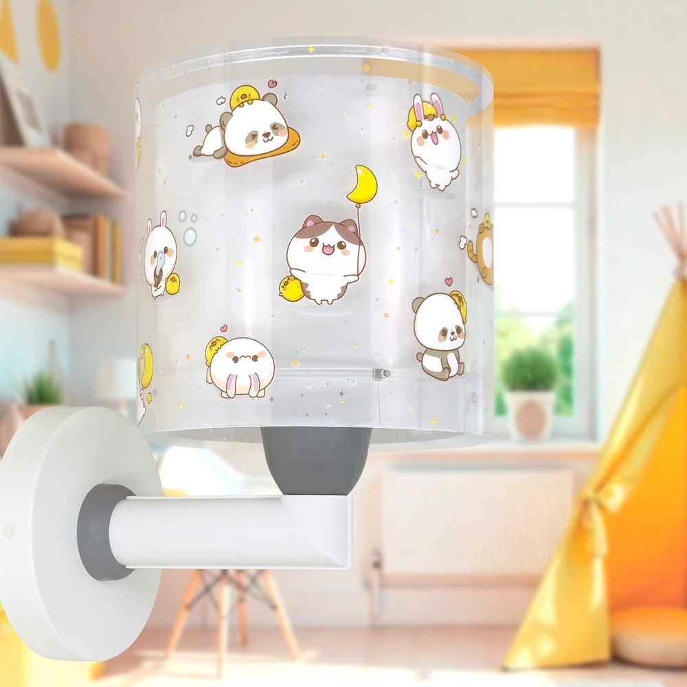 Wandleuchte für Kinder Kawaii Friends Graues Leuchten im Dunkeln Dalber 8420406417691