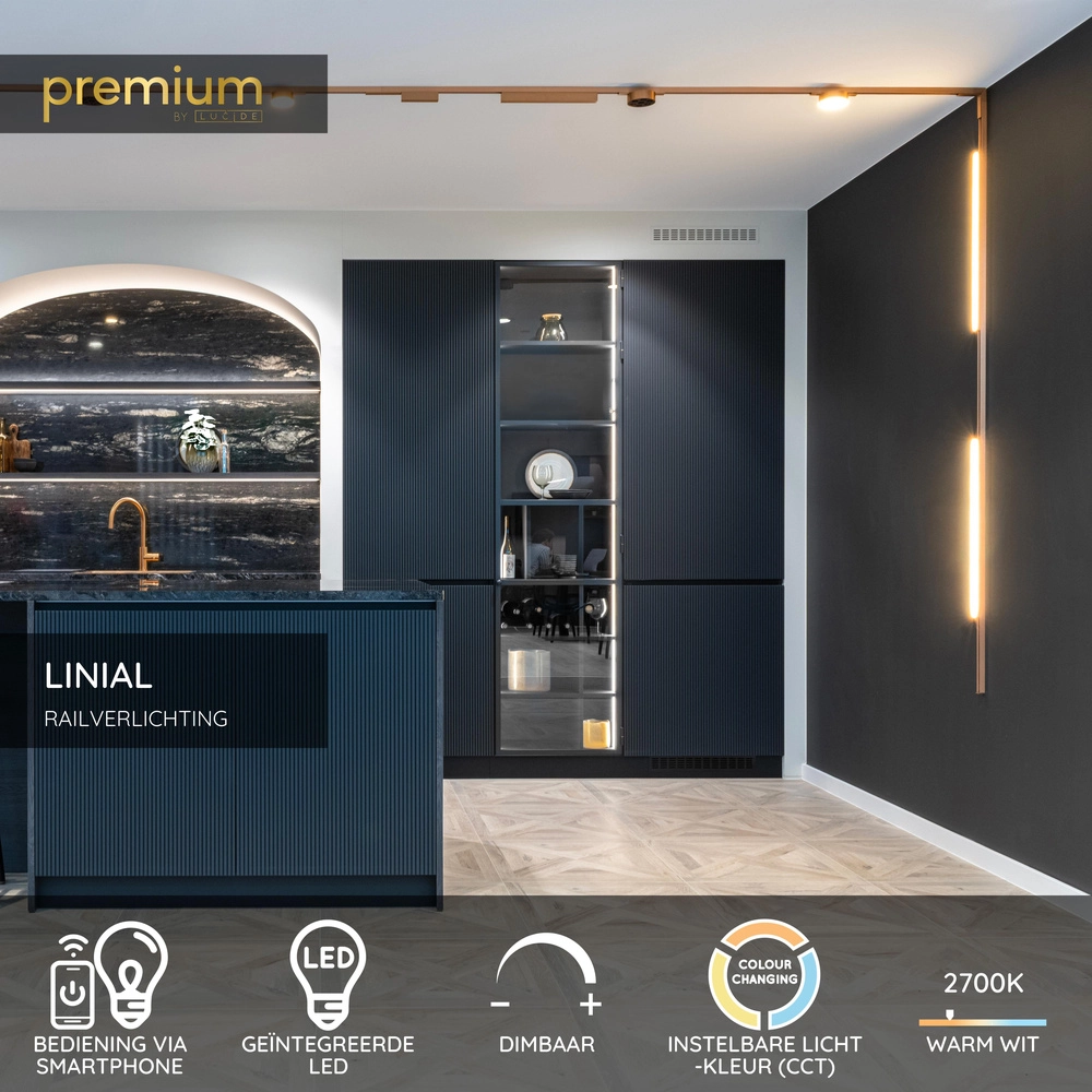 Einphasen-Gleis-Spot Linial Glyxx Champagner Premium by Lucide 5411212552273