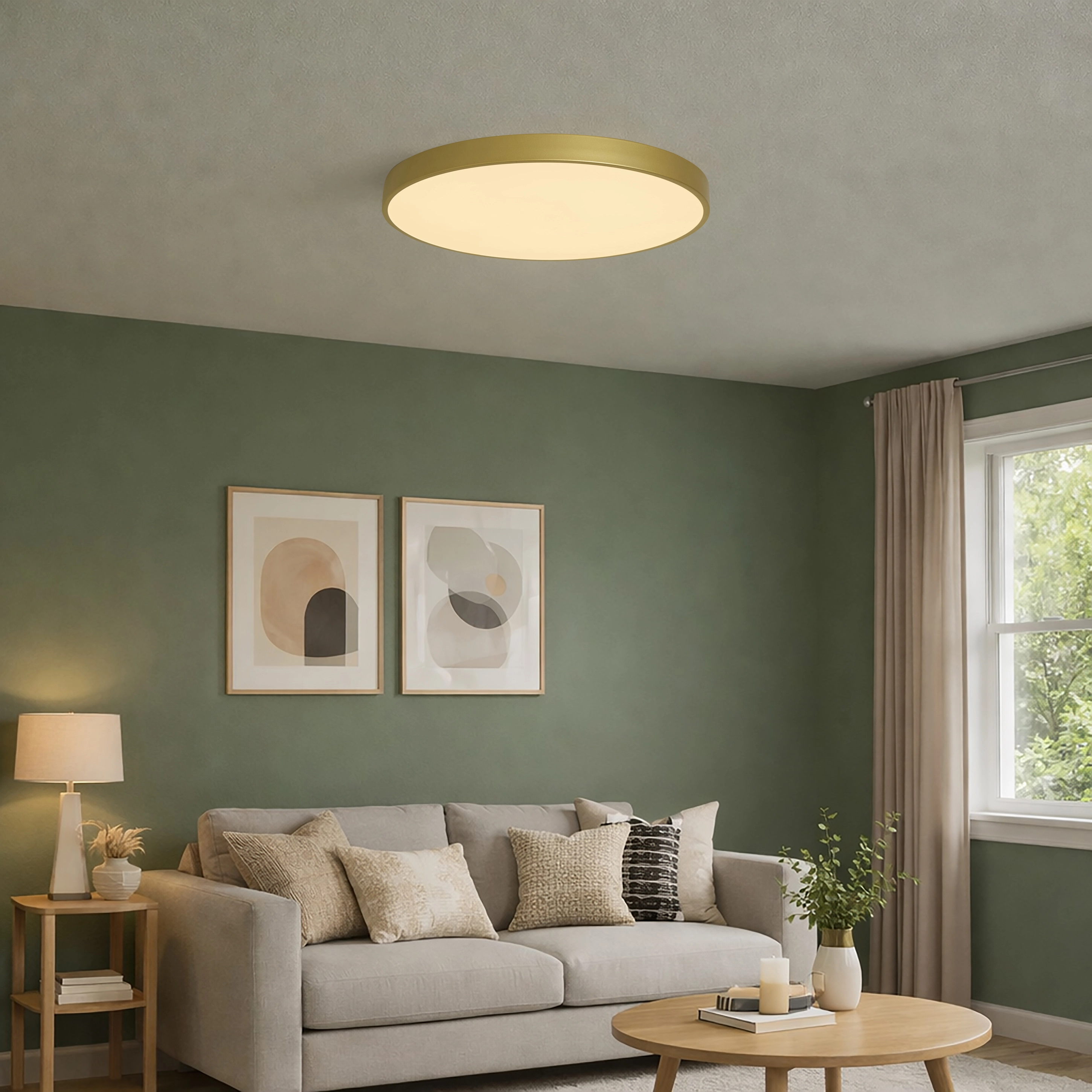 Deckenlicht Grace Ø 50cm Gold Lyora 5053423315904