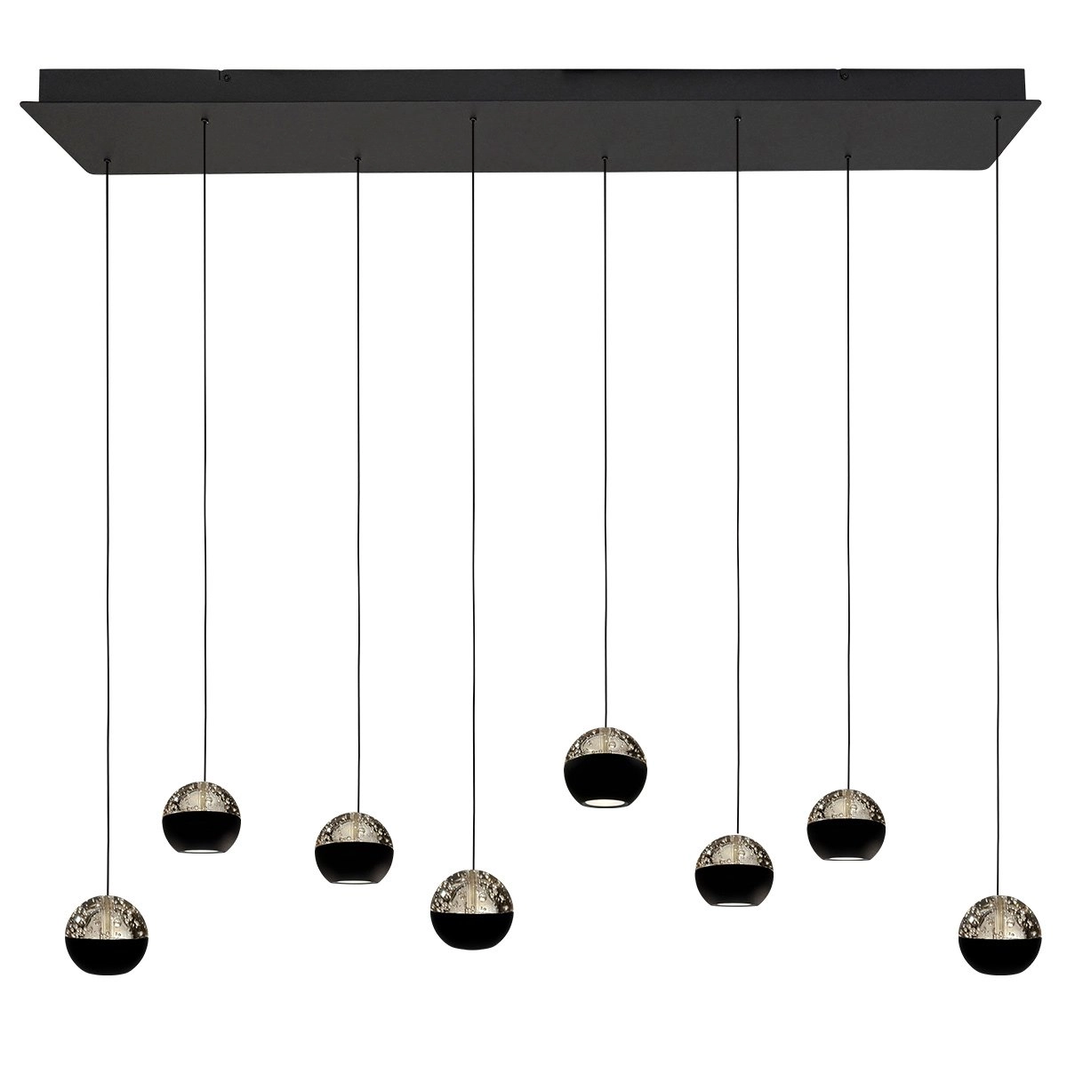 Esstisch-Pendellampe 115 cm Belluno 8-Licht-LED – Schwarz Steinhauer 8712746184020