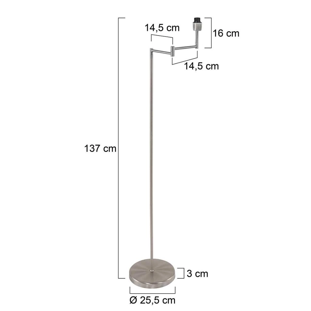 Stehlampe Bella Metallgrau Steinhauer 8712746165159