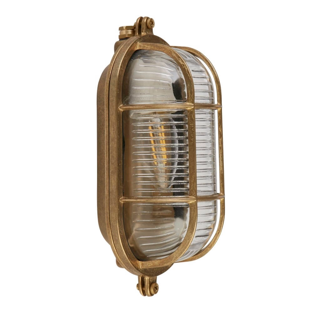 Goldene Wandlampe Bulkhead klassisch Searchlight 5053423244204